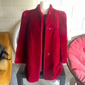 Vintage 80s Faux Fur Coat SASSON